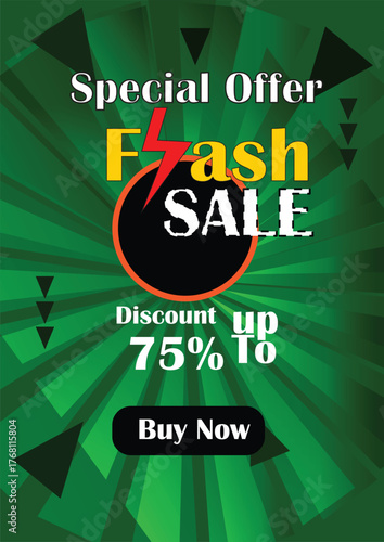 Flat black friday vertical poster template