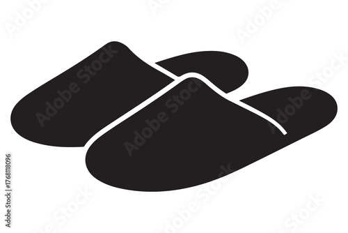 Flip flops vector  minimalist slipper silhouette

