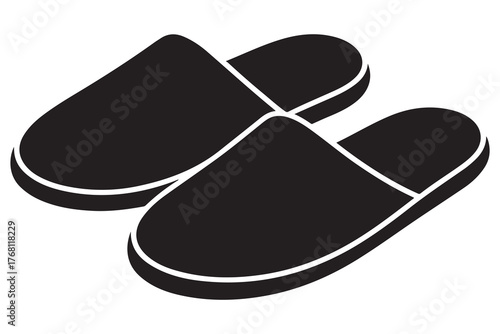 Flip flops vector  minimalist slipper silhouette
