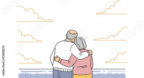 Loving Mother Embracing Newborn Baby in Tender Moment: A Minimalist Line Art Illustration of Family Connection and Maternal Care, Perfect for Healthcare, Parenting, and Mother's Day Designs, Featuring