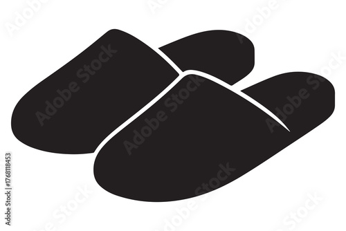 Flip flops vector  minimalist slipper silhouette
