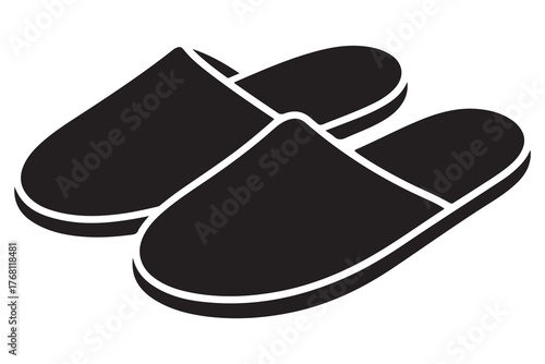 Flip flops vector  minimalist slipper silhouette
