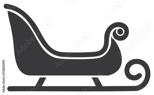 Christmas Sleigh Graphic Sledge Santa Vehicle Icon