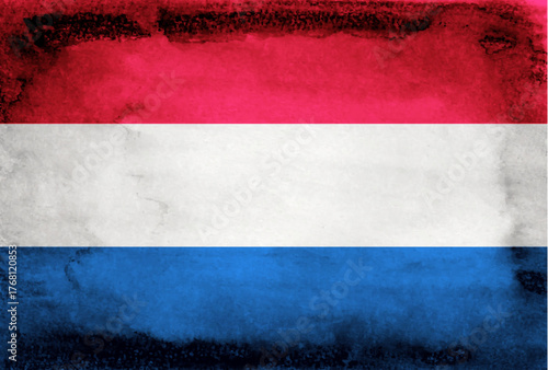 オランダ　国　旗　和紙　背景