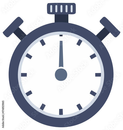 Illustration of Timing Device Stopwatch Showing Passing Time or Measurement