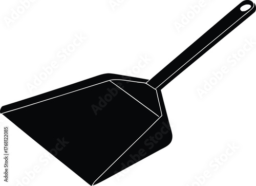 Simple dustpan icon clean silhouette vector illustration