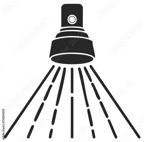 Spray Bottle Dispersion Illustration, Mist Icon, Vaporization Design, Water Sprayer Graphic