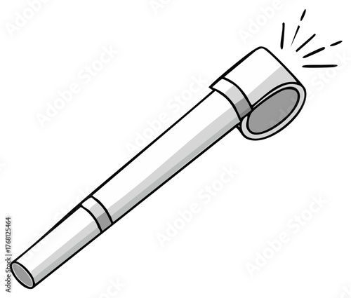white dental tool with light, cartoon style clip art preview