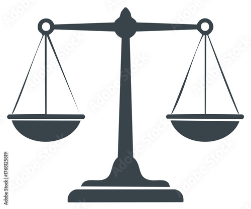 Scales of Justice Graphic Element - Symbol of Law and Fairness
