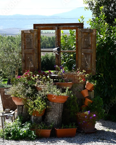 Kolorowa jesień w Toskanii, Italia.