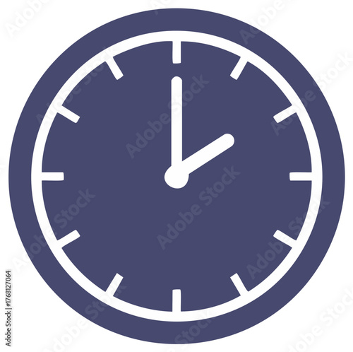 Simple clock icon displaying two o'clock a minimalist graphic representation of time management and scheduling