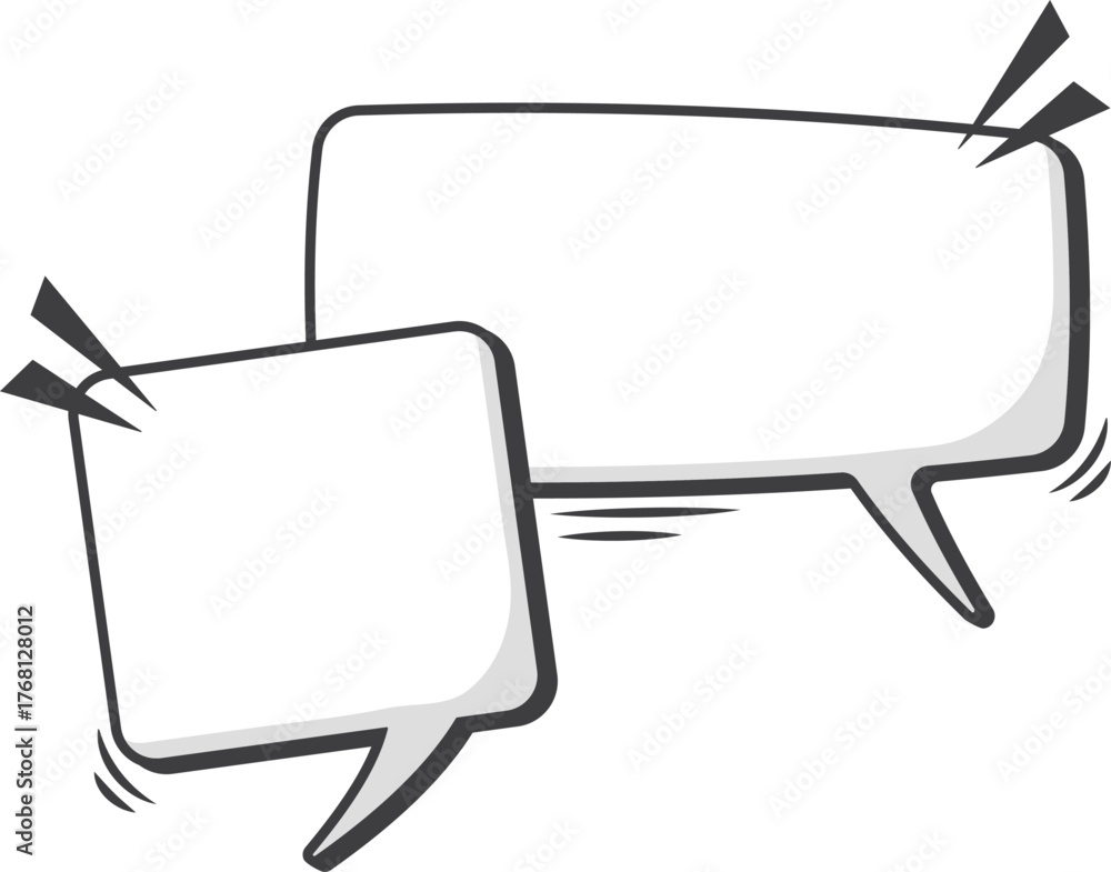 Fototapeta premium hand drawn speech bubble vector illustration