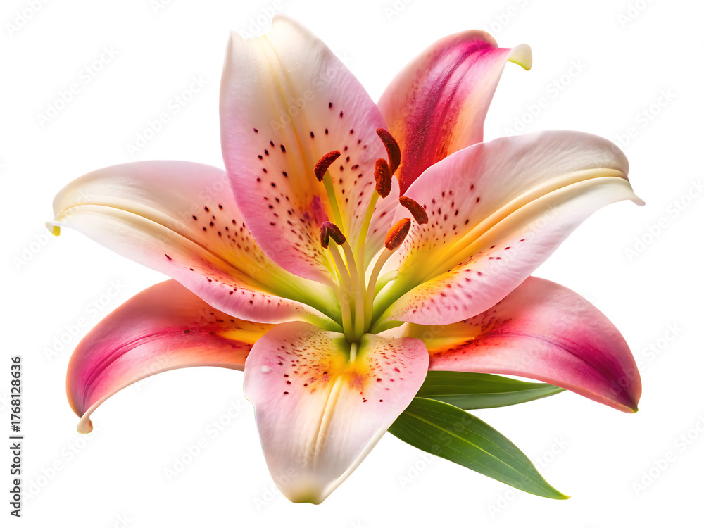 Naklejka premium lily flower isolated on White Background ,PNG. AI Generated 