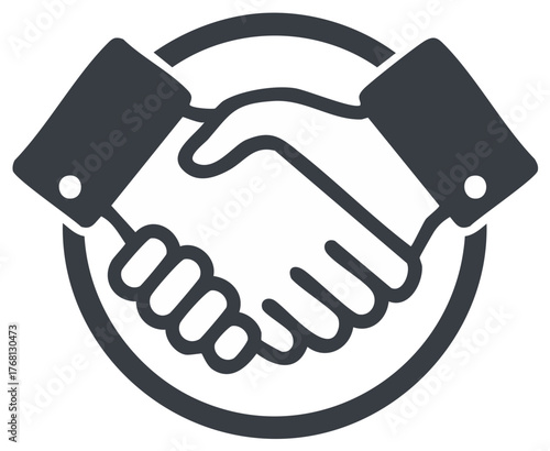 Deal Success Handshake Symbol Business Agreement Negotiation Partnership Icon