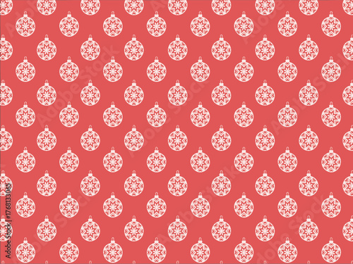 Christmas background illustration of a geometric pattern design on a red background