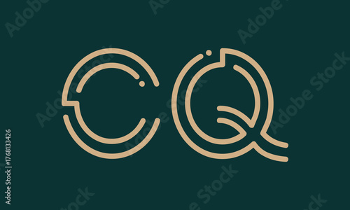 CQ C cq initial logo | initial based abstract modern minimal creative logo, vector template image. luxury logotype logo, real estate homie logo. typography logo. initials logo