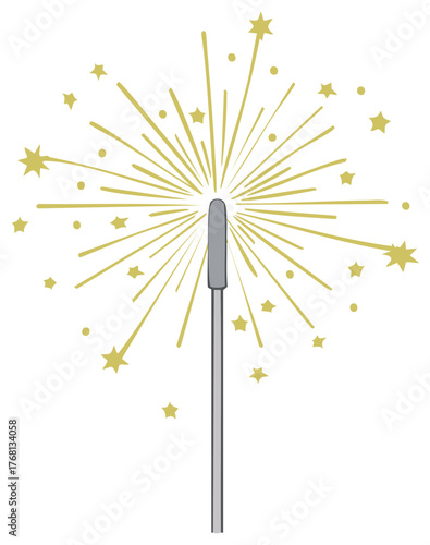 Sparkler celebration gold glitter festive occasion fireworks