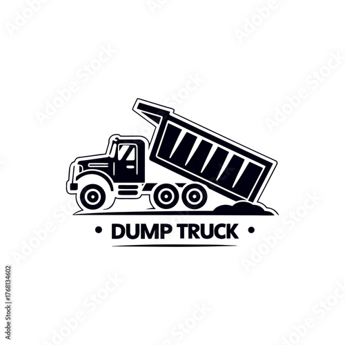 Dump Truck Logo – Construction and Heavy Equipment Symbol Design
