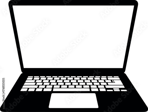 Vector Illustration of a White Computer Keyboard and Mouse on a Black Background, Minimalist Design