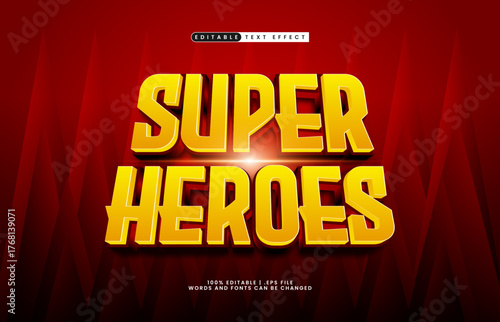 super heroes editable text effect for titles and promotion