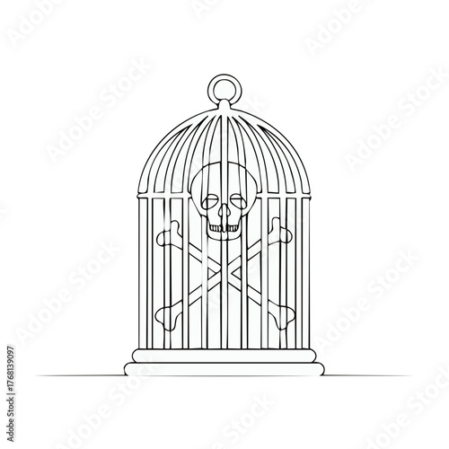 Skull and Crossbones Confined: A Symbol of Captivity and Mortality