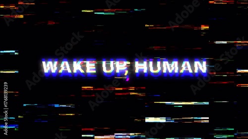 Glitch Text Animation Loop Digital Error Message 