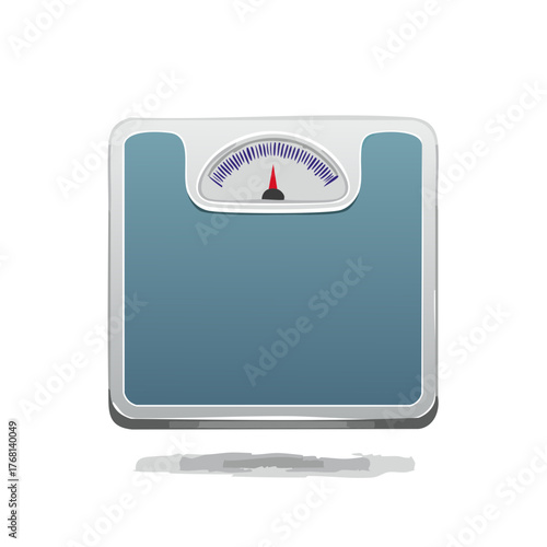 Weight scale illustration for health and fitness tracking equipment