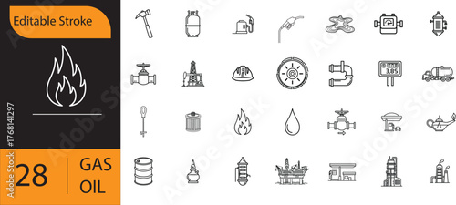 Collection of hand drawn icons representing energy sources and related concepts