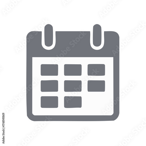 Simple calendar icon graphic for scheduling and planning simple icon graphic