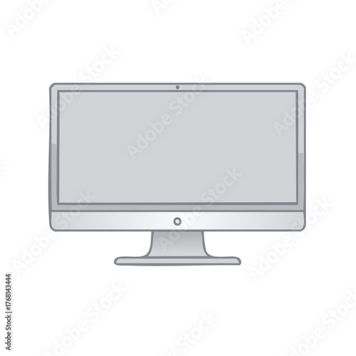 Sleek all-in-one computer monitor with slim bezel and rounded base