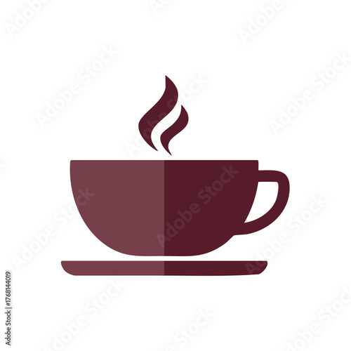 Elegant steaming coffee cup on a saucer showcasing minimalist design and warm inviting color palette