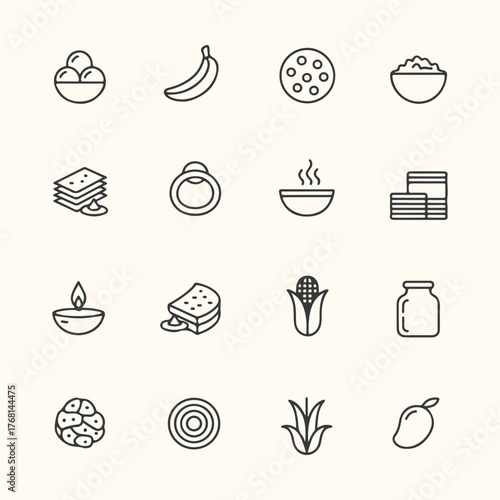 Vector art of set of lacrosse sport icons and symbols, including players, stick, ball, and net, isolated on a light background