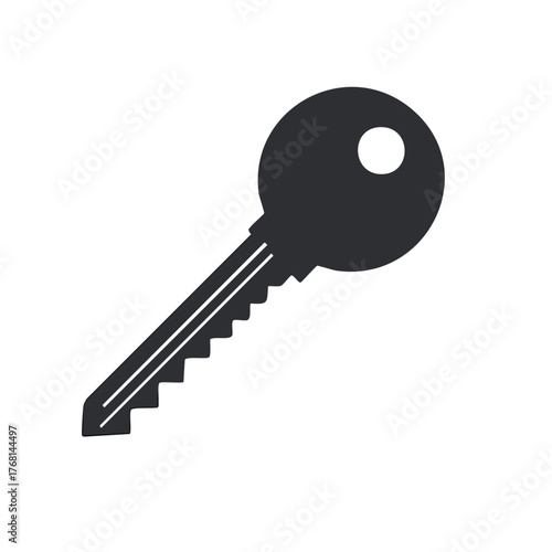 Single Key Black Silhouette Opening Security Mechanism