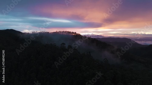 sunrise in the mountains
