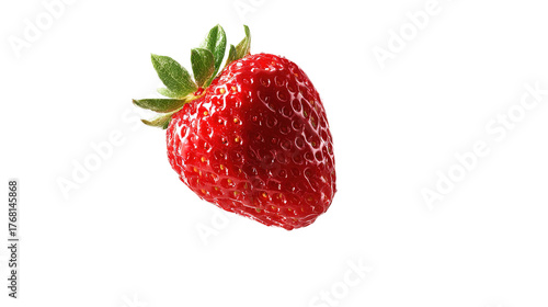 Fresh strawberry with spiral splash juice