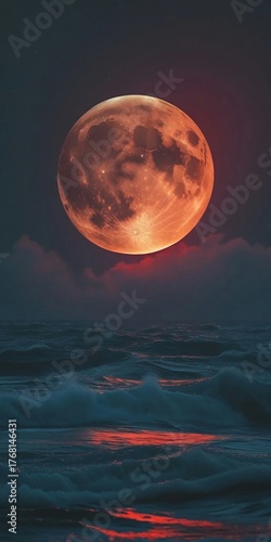 moon over water