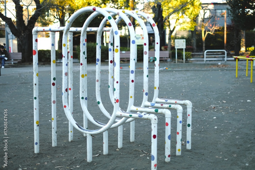 Fototapeta premium rare playground equipment in Japanese park