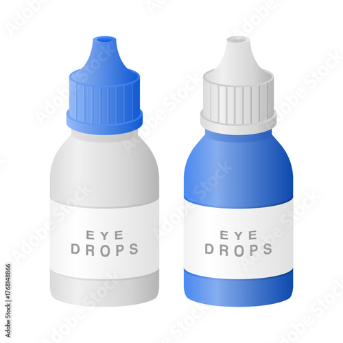 Eye Drop Bottles Used for Vision Care and Medical Treatment. Suitable for Pharmacy.