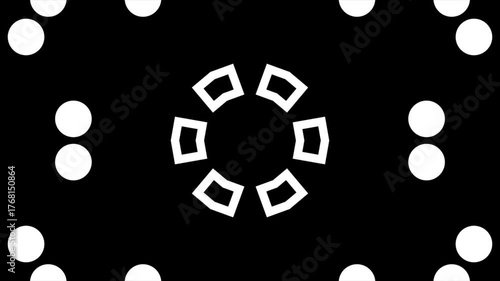 abstract black white kaleidoscope  background