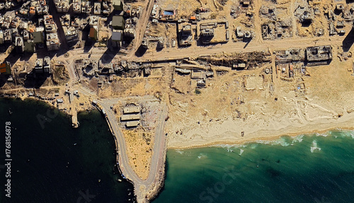 the coast of the Gaza Strip on the Mediterranean Sea October 2025