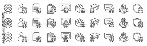 quality icon pack outline style vector collection for excellence and performance