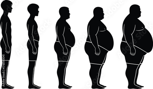 Body mass index stages of obesity weight gain and health risk factors