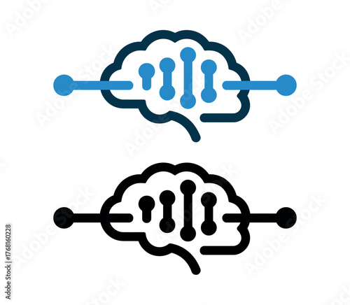 Abstract digital illustration of a brain connected by lines and nodes, symbolizing artificial intelligence and neural networks.