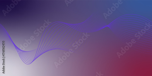Gradien Blue purple red gradient mesh abstract background with wavy blended lines nice for all produk