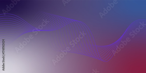 Gradien Blue purple red gradient mesh abstract background with wavy blended lines nice for all produk