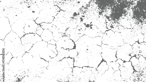 Cracked surface texture with dark gray patches white
