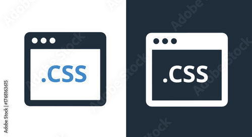 Css icon symbol web development programming language technology design - Vector icon symbol for website - Icon vector - Blue icon