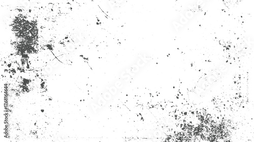 Dark speckles and scratches on white background grunge texture