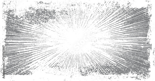 Grey distressed sunburst texture background abstract black