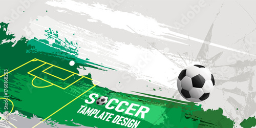 Soccer Template design , Football banner, Sport layout design, modern sport vector illustration